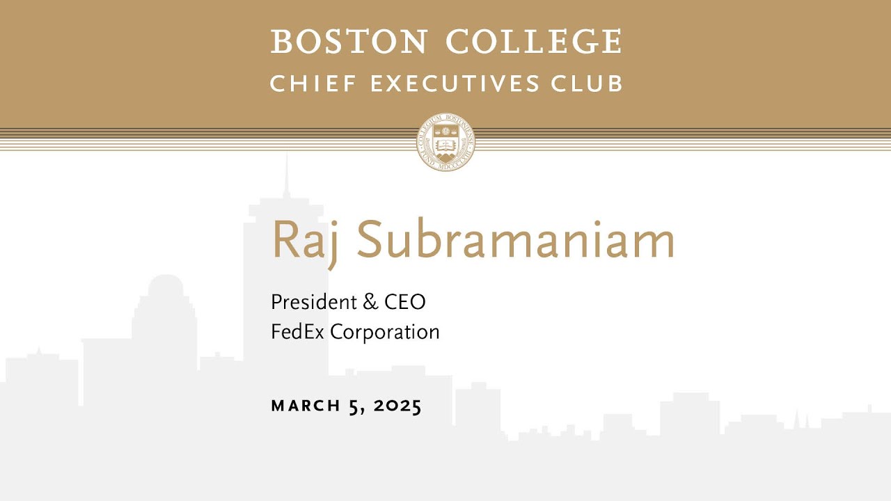 BC CEO Club: Raj Subramaniam, CEO & President of FedEx