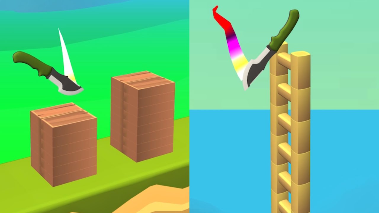 Knife Jump! Very Satisfying And Relaxing ASMR Slicing Game