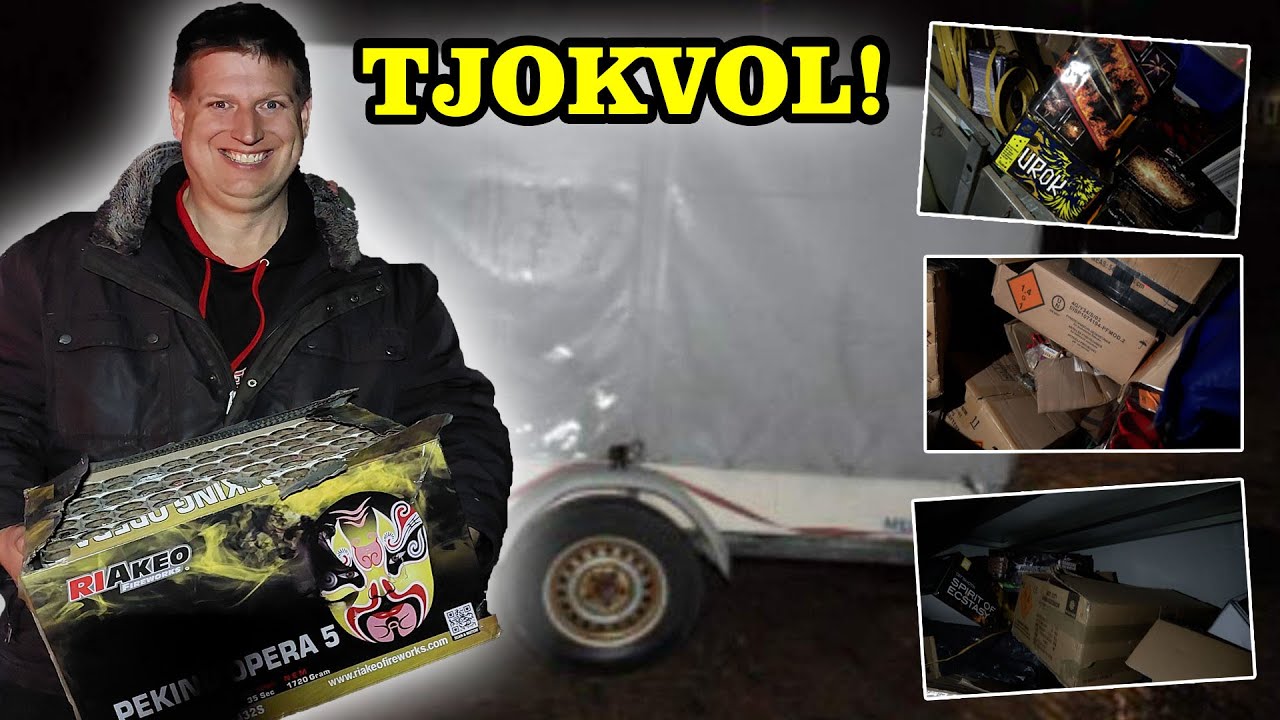 AANHANGWAGEN HELEMAAL VOL MET VUURWERK OPSTOKEN!!!! (OUDJAAR 8/9)