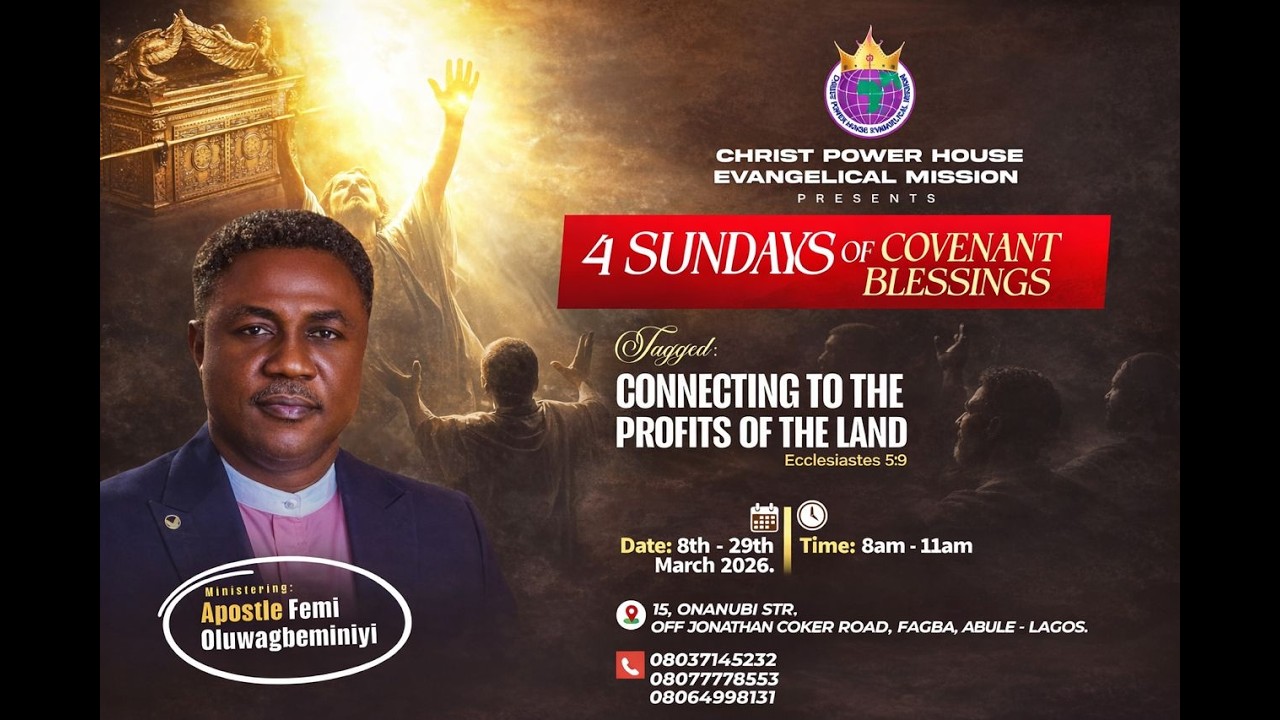 You are watching March 8th 2026 | MARCH COVENANT SUNDAY OF BLESSINGS