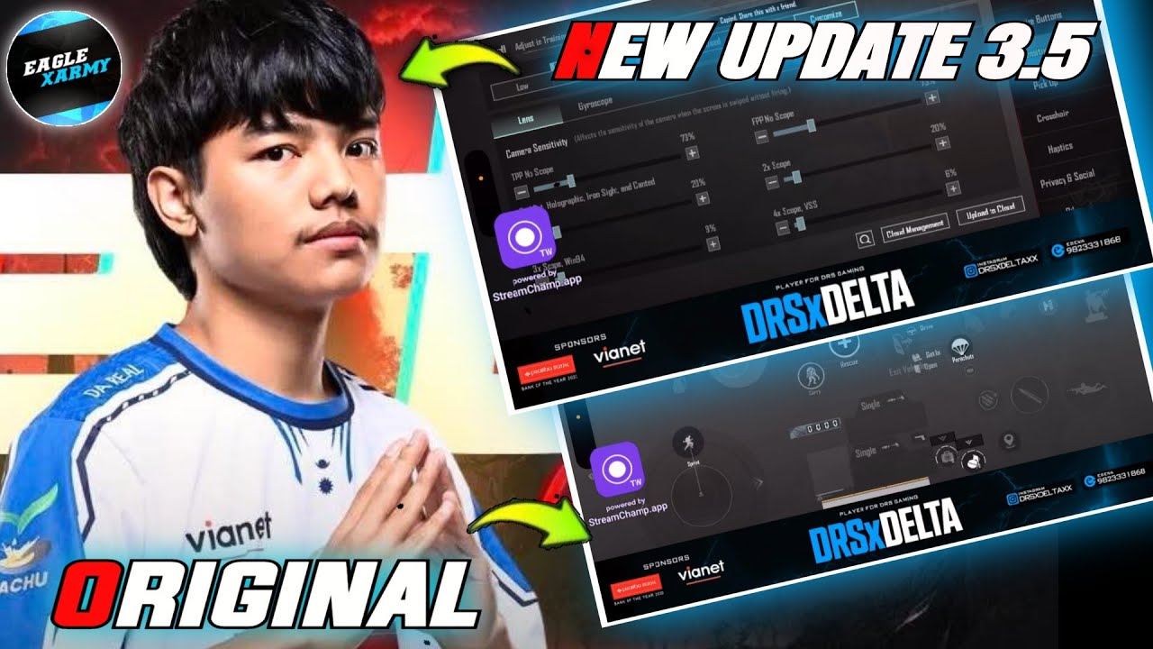 UPDATE 3.5 | DRS DELTA SENSITIVITY | DELTA SENSITIVITY CODE | DELTA CONTROL CODE | PUBG MOBILE |PUBG