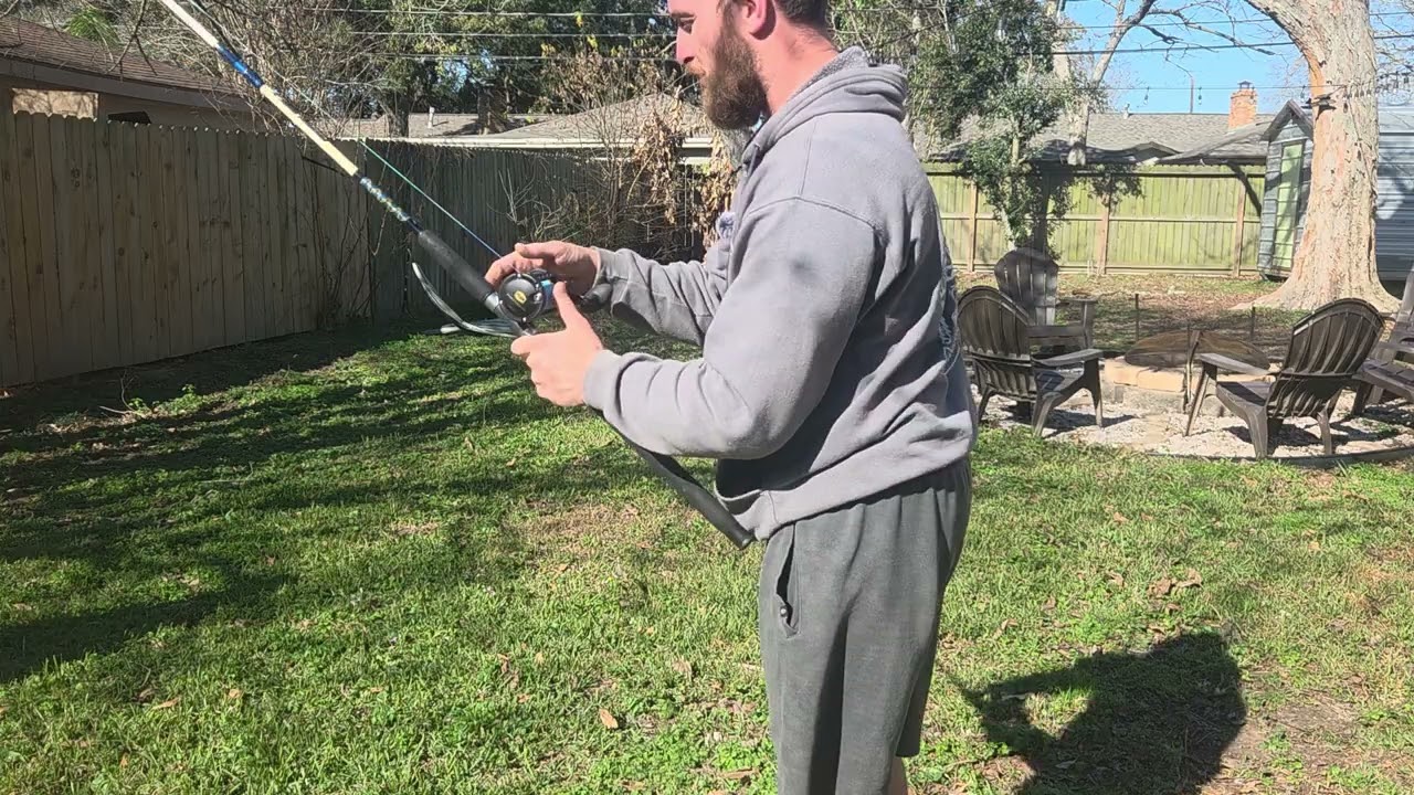 Learning how to cast a baitcaster! 