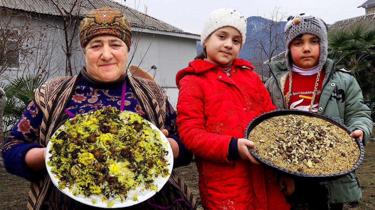 Полезный и вкусный рецепт в нашем селе | Бабушка Наиля готовит весенний плов