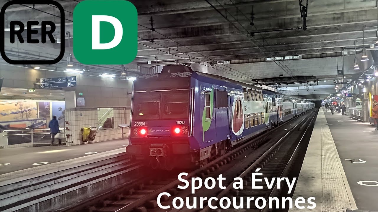[RER D] Z20500 IDF-Mobilités et Transilien a Évry Courcouronnes + Passage sans arrêt a Sarcelles