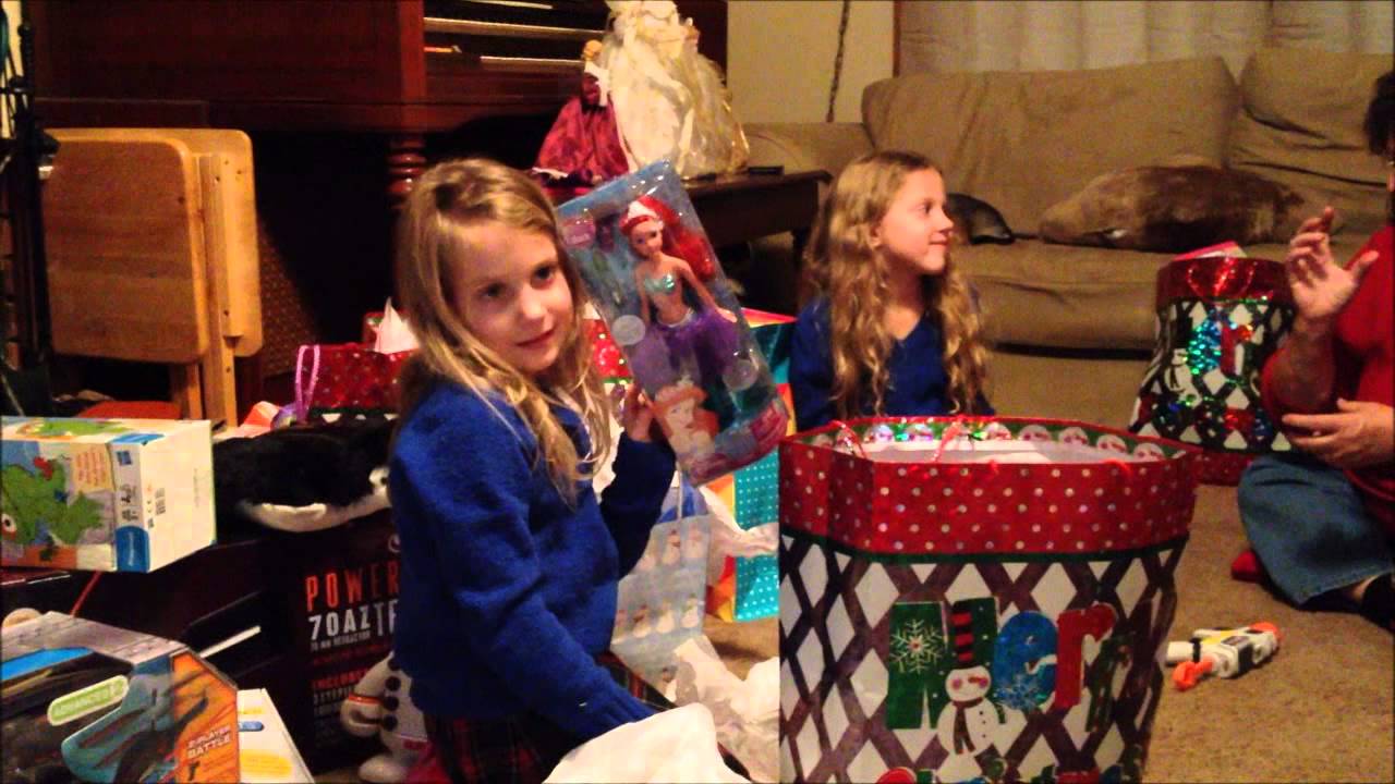Opening Christmas presents 2012 1