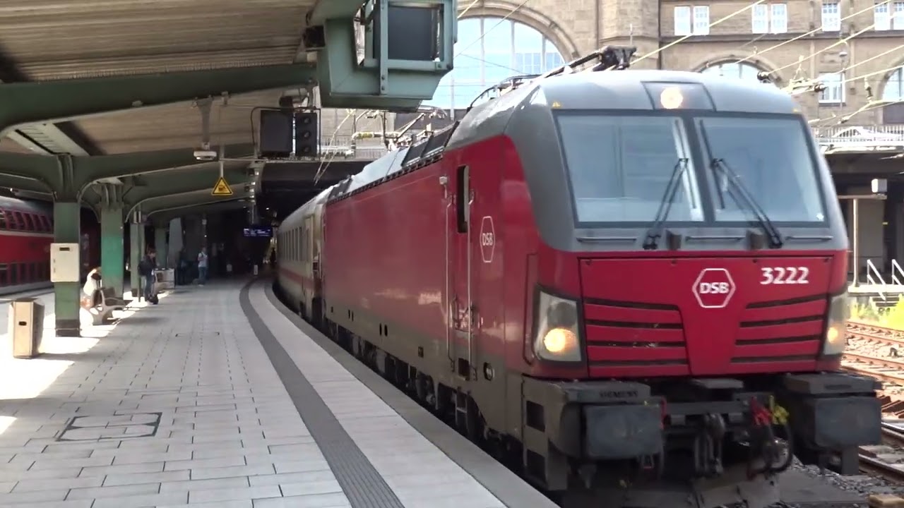 Koebenhavn-Hamburg-Intern. DB-IC + DSB(Denmark)-Lok in Hamburg Hbf: EC398 Koebenhavn H