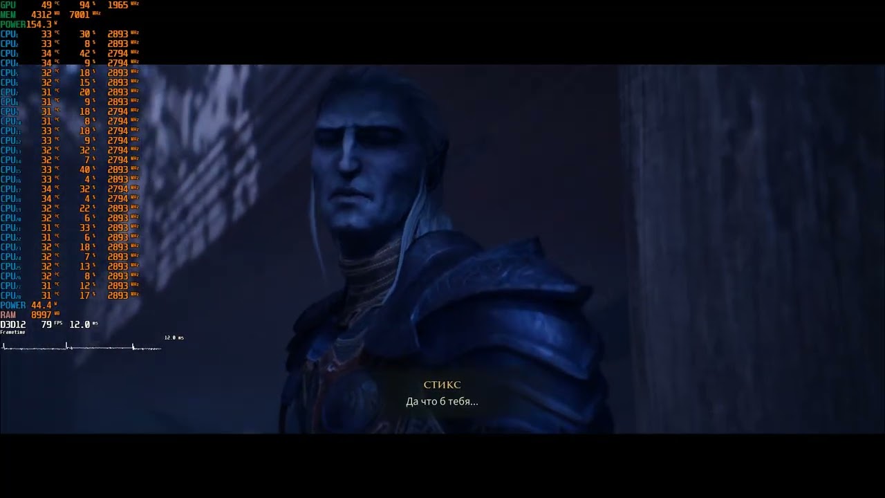 Styx Blades of Greed на Intel Xeon E5-2680 v4+RTX 3060 Ti