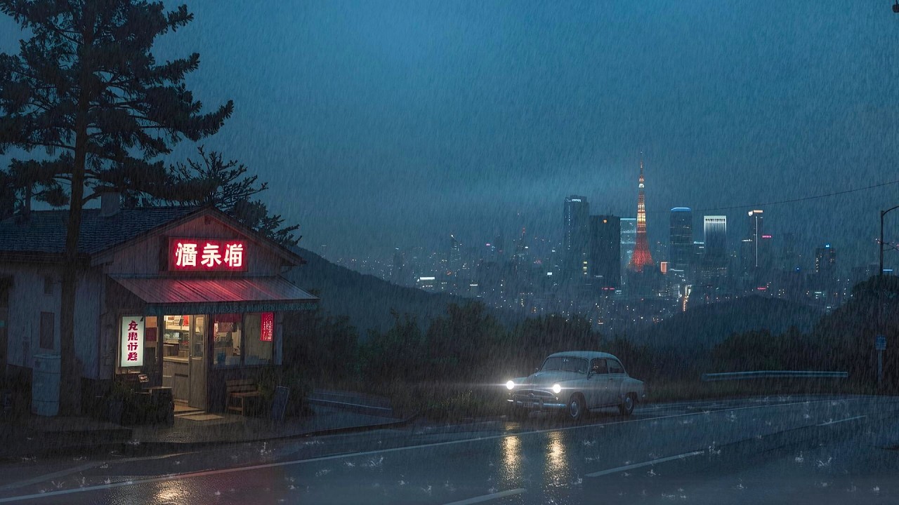 A Rainy Night in 1986 Tokyo 📼 Cozy Café Nostalgia Lofi