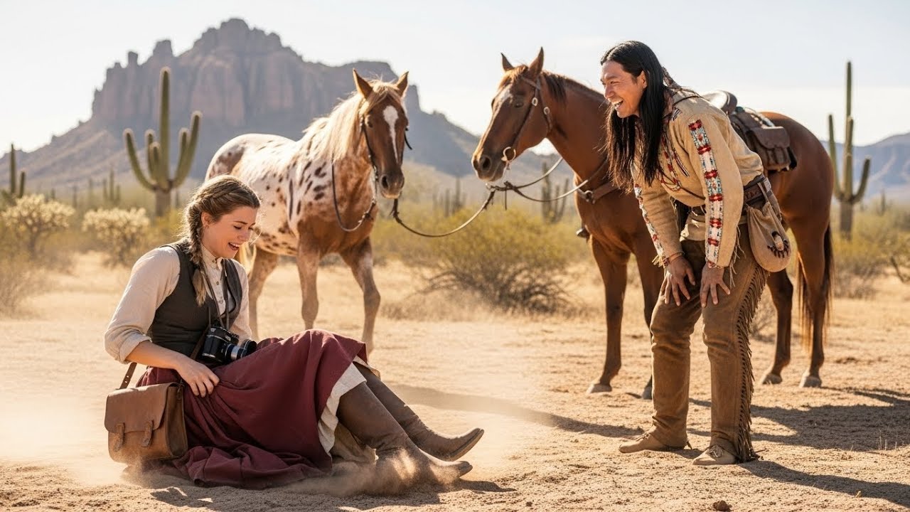 She fell off her horse in the most embarrassing way - he laughed until he fell in love