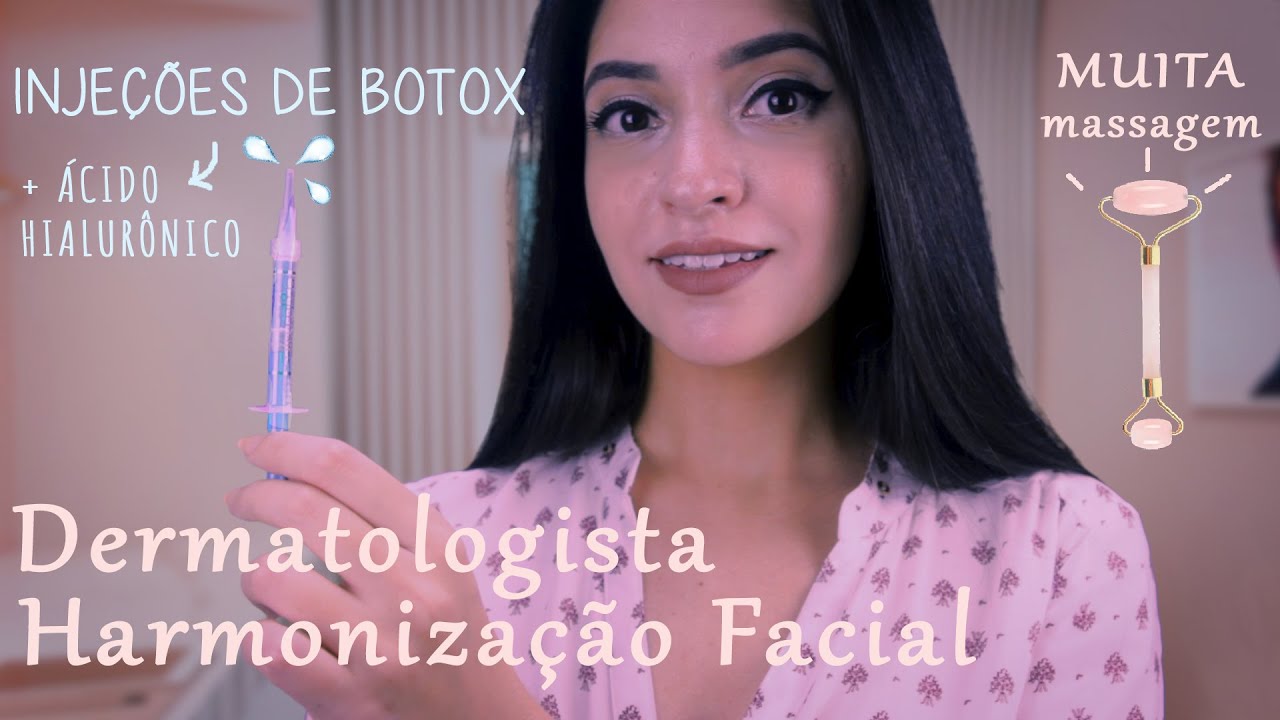 ASMR Harmoniza&ccedil;&atilde;o Facial 💉 Massagem no Rosto, Dermatologista, Cl&iacute;nica de Est&eacute;tica & SPA l ASMR BR