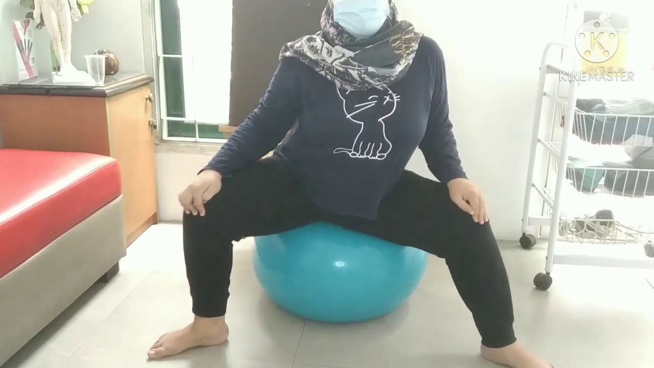 Tampak Depan saat berlatih gymball