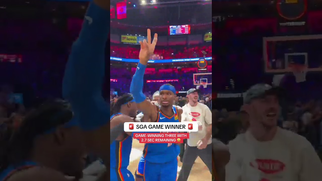EPIC CLOSE-UP of SGA's game winning 3-pointer 🤯