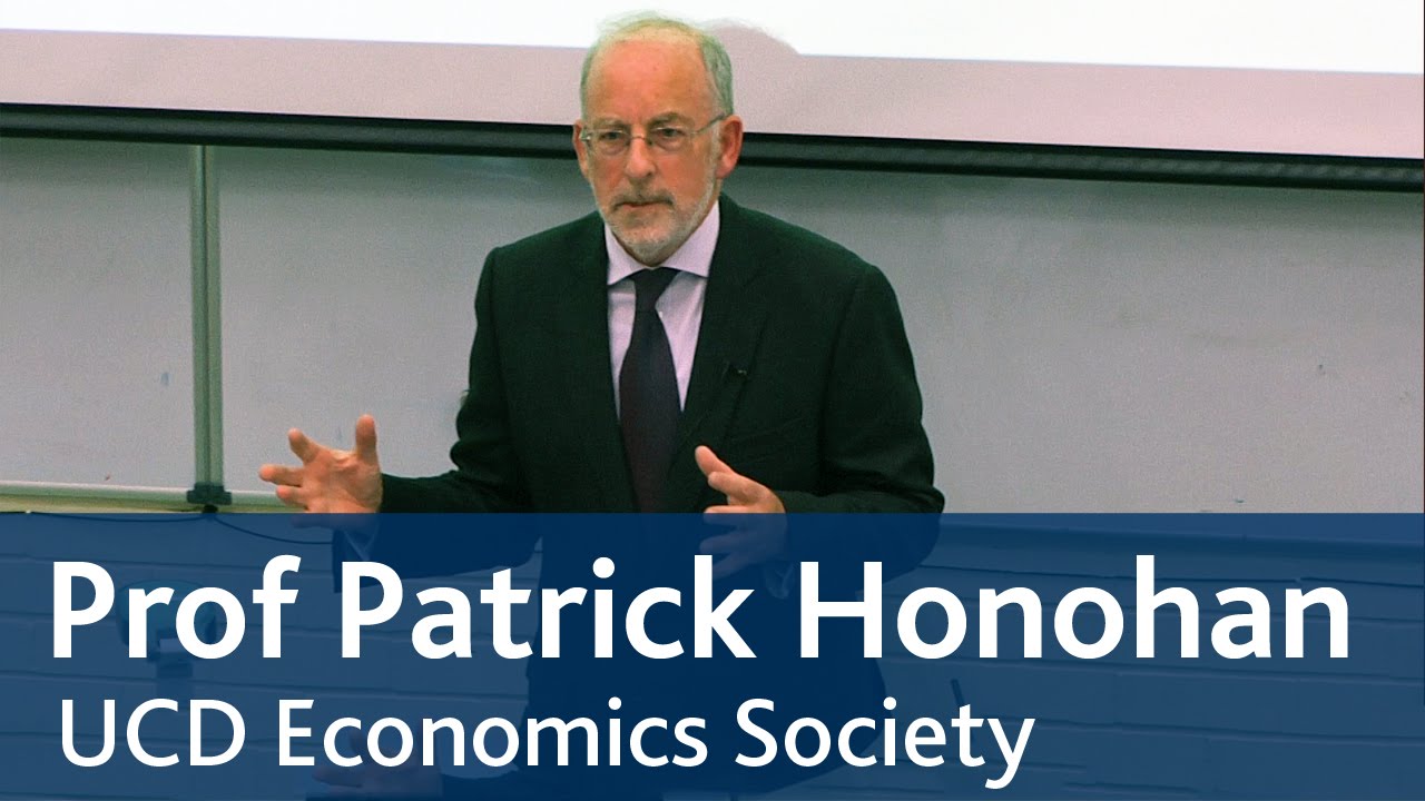 Patrick Honohan, Governor of the Central Bank of Ireland speaks to UCD Economics Society