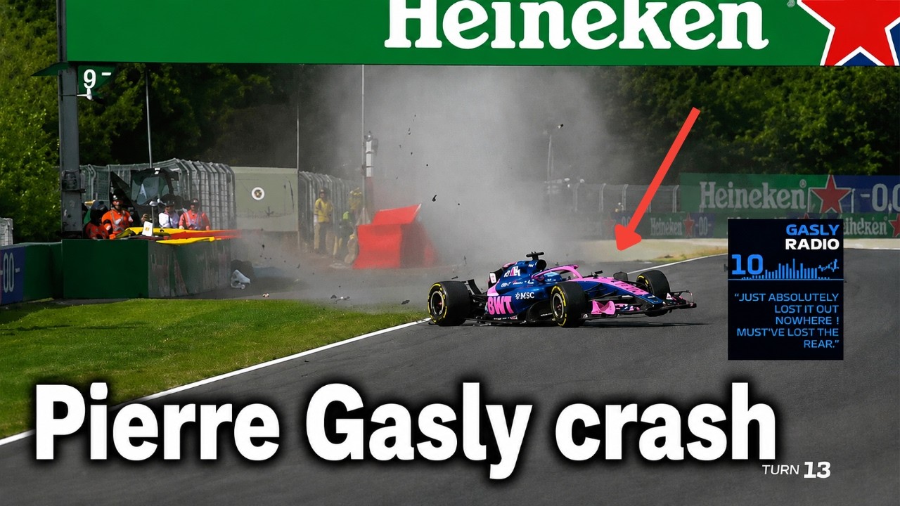Pierre Gasly Massive Crash During F1 in Belgian Grand Prix 2026 | Spa GP Crash Highlight