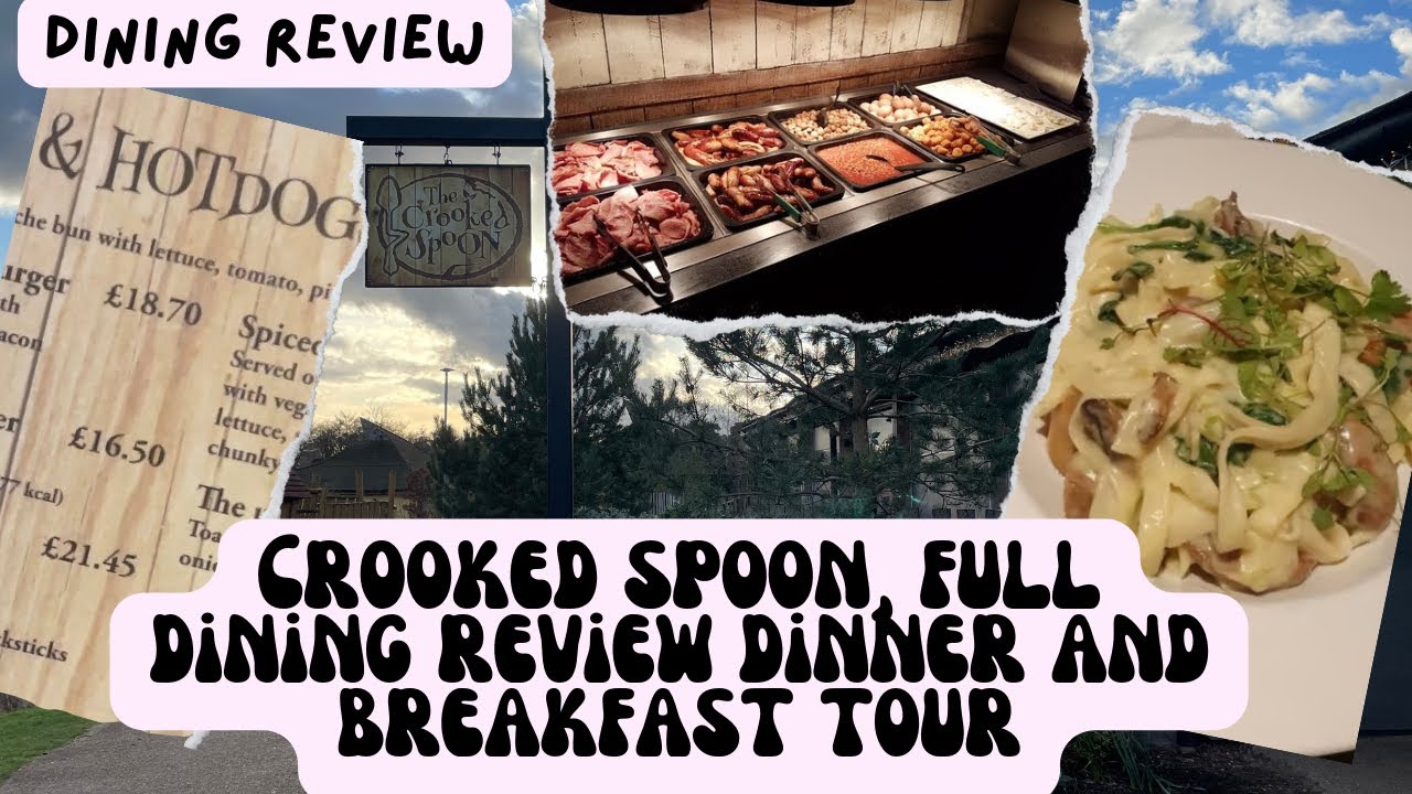 Honest dining review at Crooked spoon, Dinner & full Breakfast tour. Alton towers Enchanted village