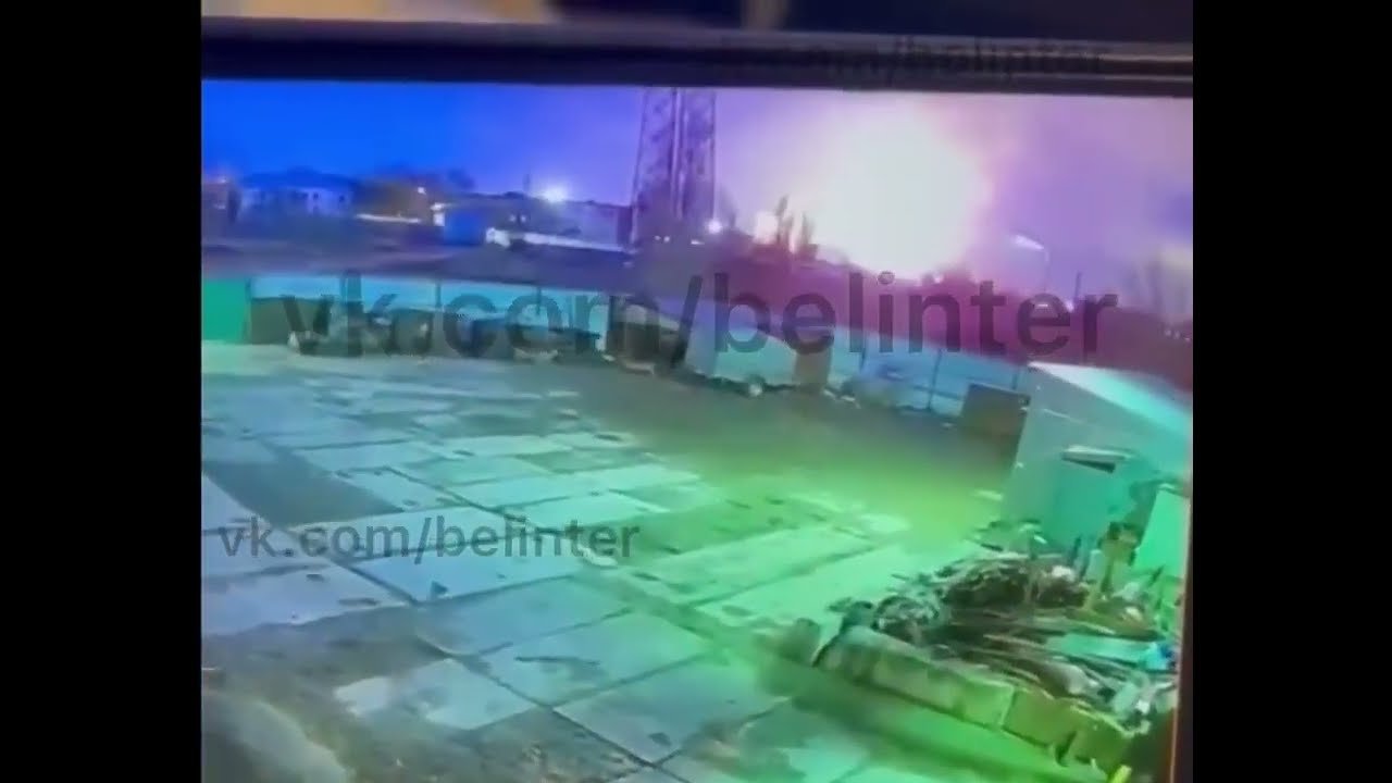 Ukraine Military Strikes In  Belgorod, Russia Leavers  Fuel Storage Tanks Burning