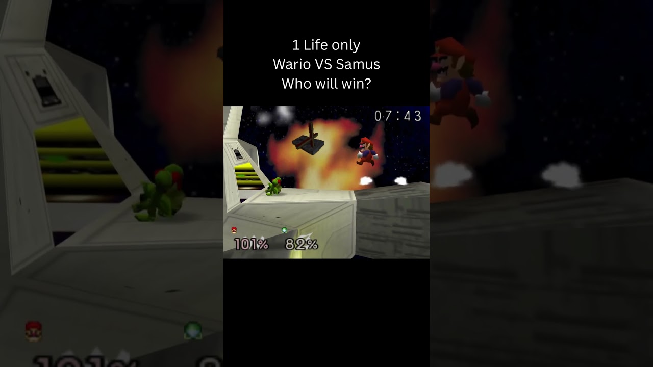 1 Life only Wario VS Samus Who will win