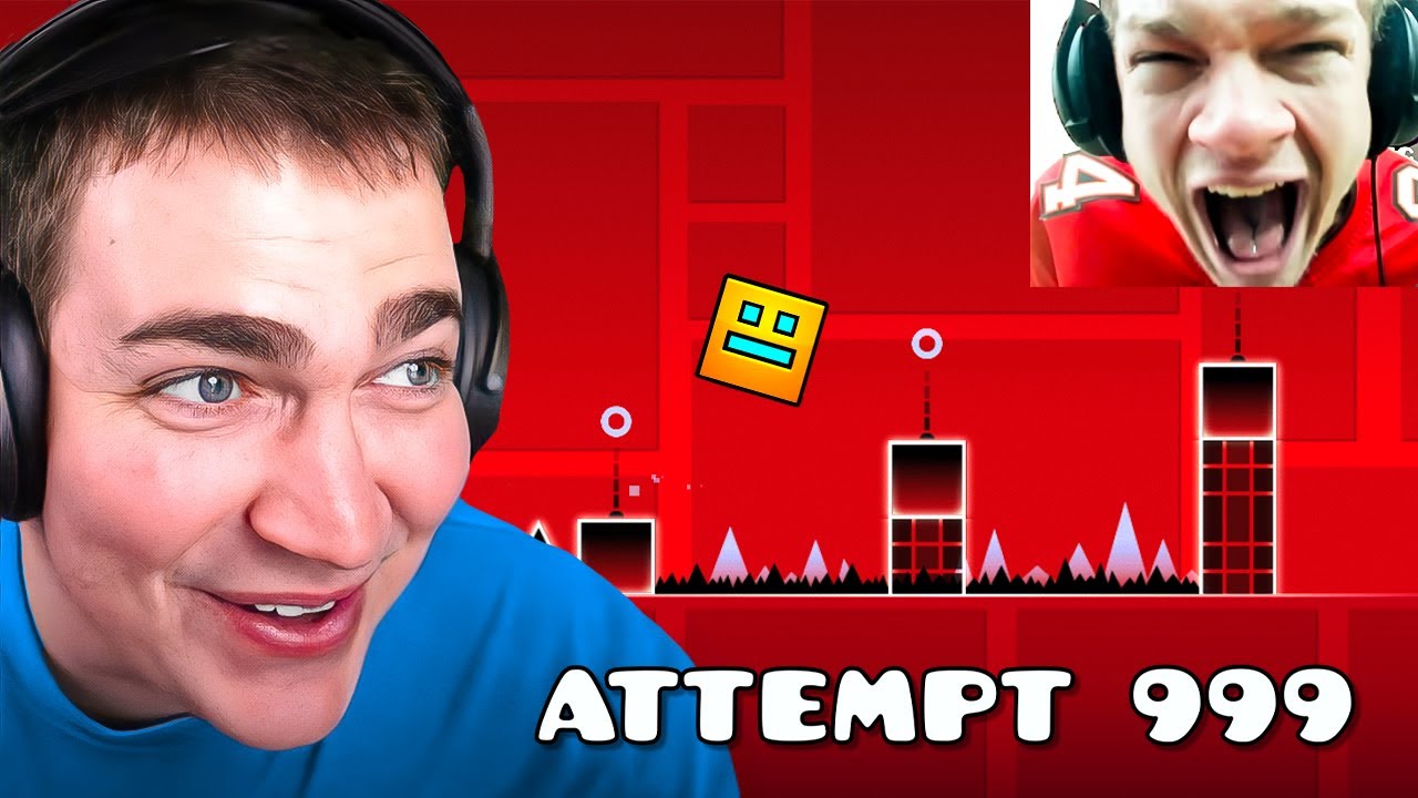 Реакция Стейка на 7 уровней игрока Geometry Dash