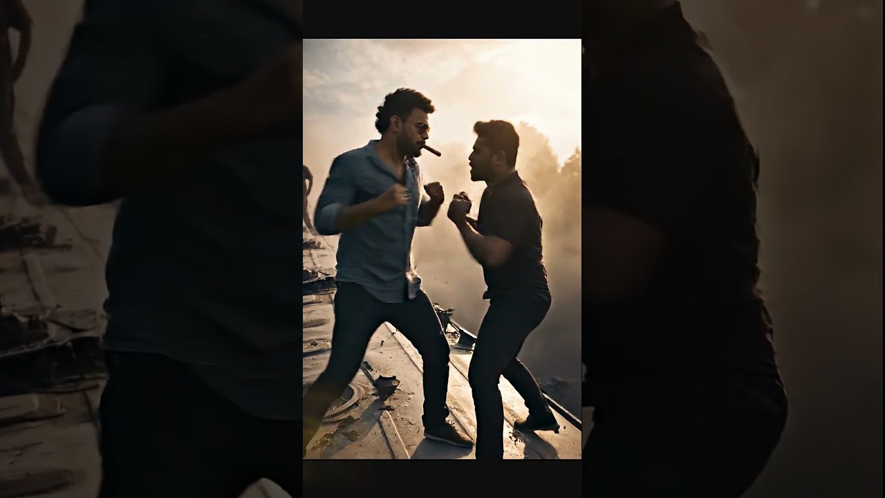 Train Top Fight 🔥 Calm Hero with Cigar Smoke | Action Short