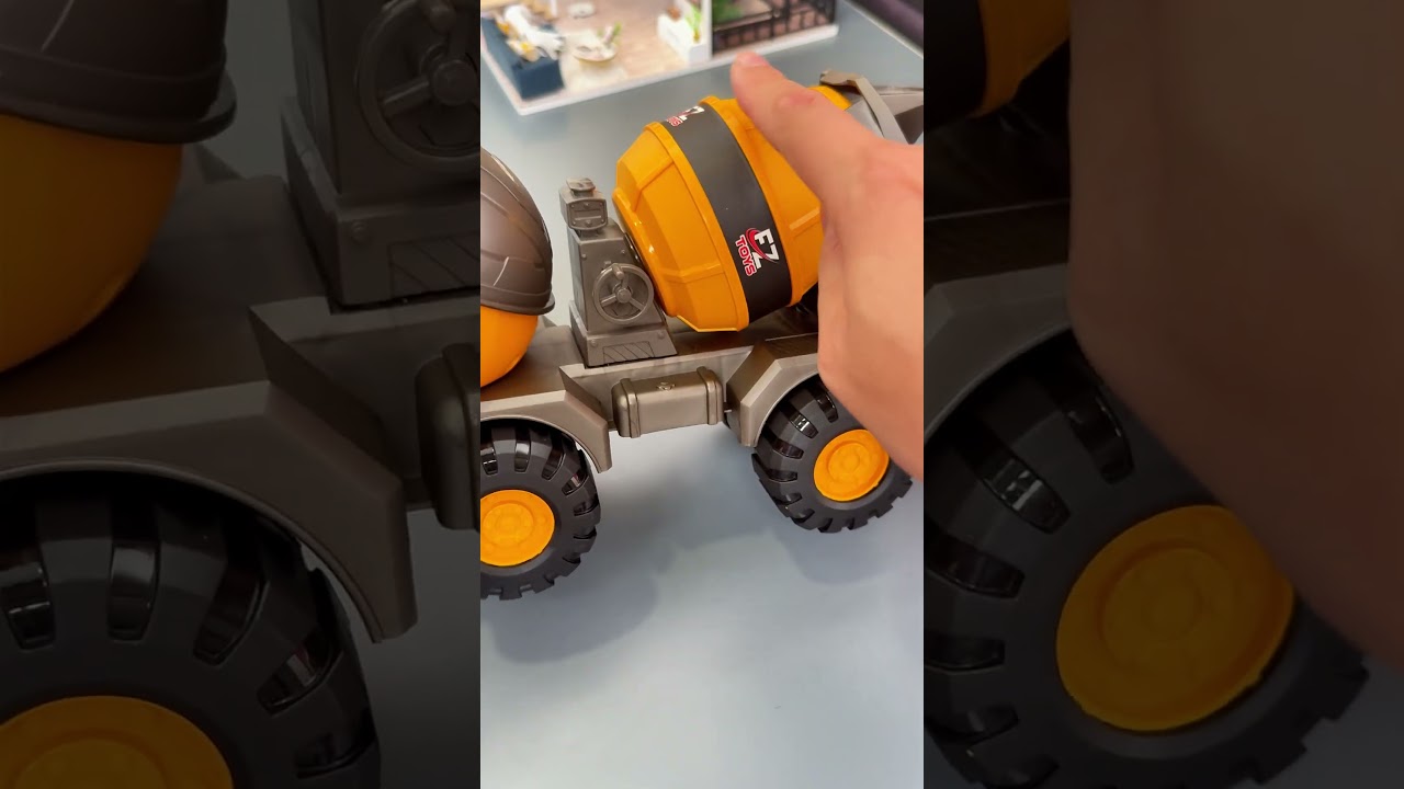 ASMR Satisfying &ndash; Diecast Cement Mixer Truck Toy Unboxing & Review #asmr #toy #truck