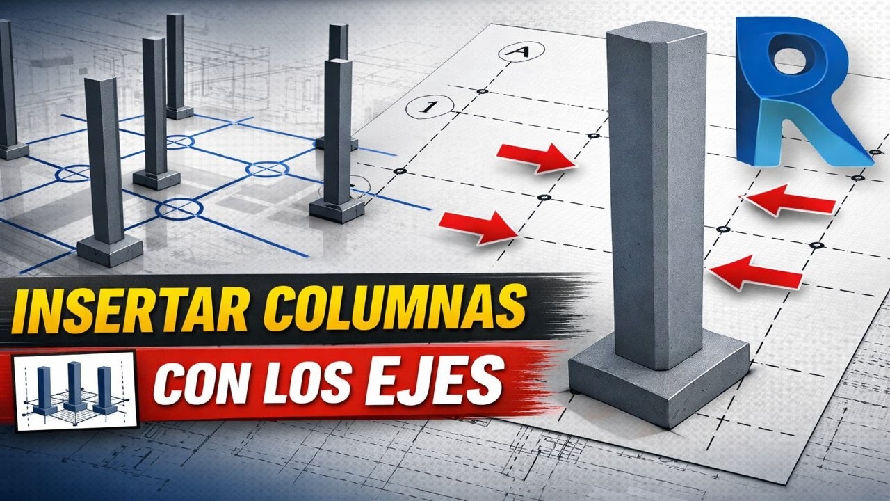 Cómo insertar columnas con los ejes en Revit