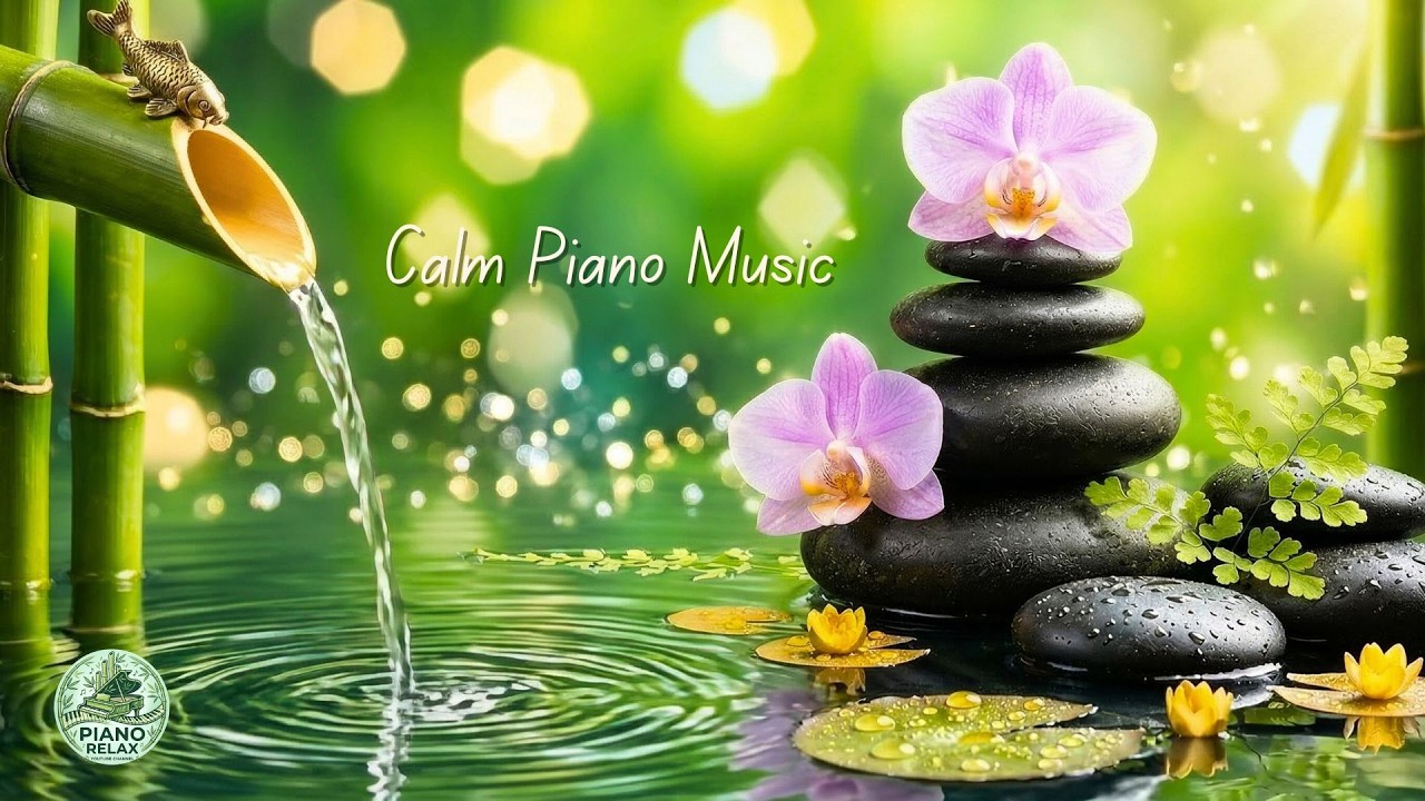 Relaxing Piano Music | Zen Bamboo & Water Ambience – for Deep Sleep & Meditation