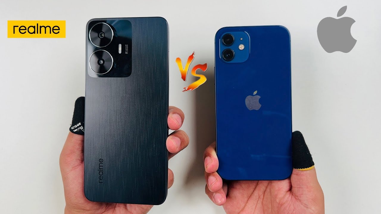 Realme C55 vs iPhone 13 | Speed Test