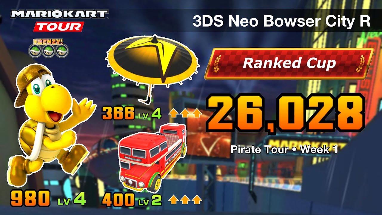 Nonstop Combo on 3DS Neo Bowser City R | Ranked Cup | Mario Kart Tour