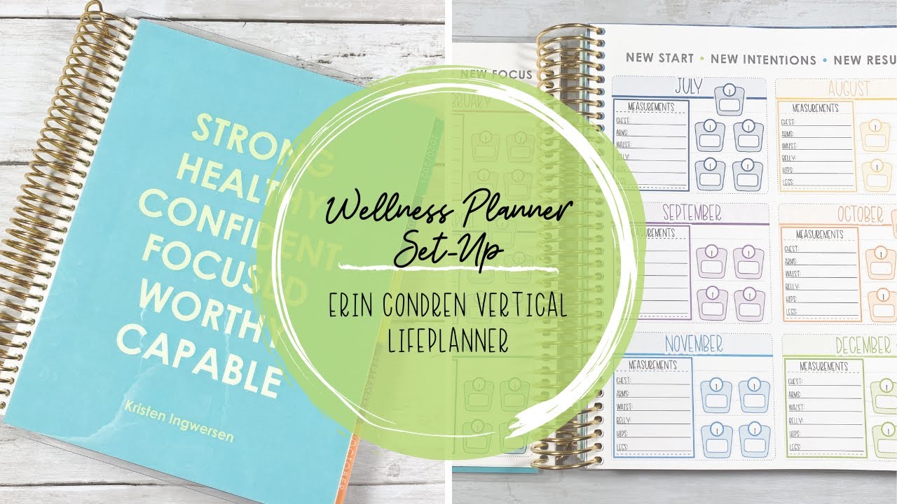 WELLNESS PLANNER SET-UP | Erin Condren Colorful Vertical Planner