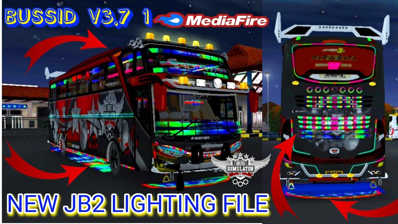 Lighting file jb2 bussid 3.7||jb1 jb2 lighting file bus simulator indonesia