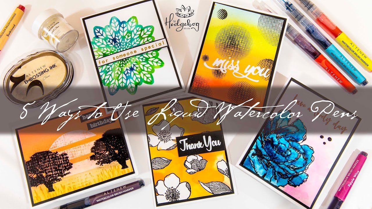 5 Ways to Use Liquid Watercolors & How to Use Them In Finished Projects + Giveaway