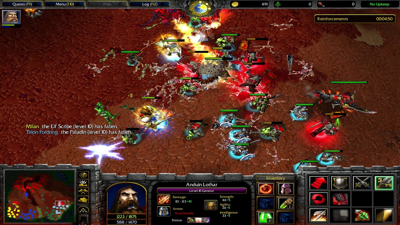 Warcraft 3 - Assault on Blackrock Spire - Anduin Lothar vs Ogrim Doomhamer
