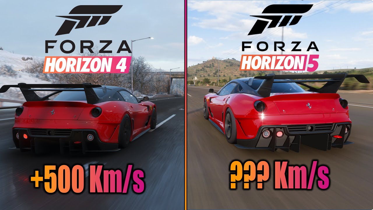 Ferrari 599XX Evolution Comparison Forza Horizon 4 VS Forza Horizon 5