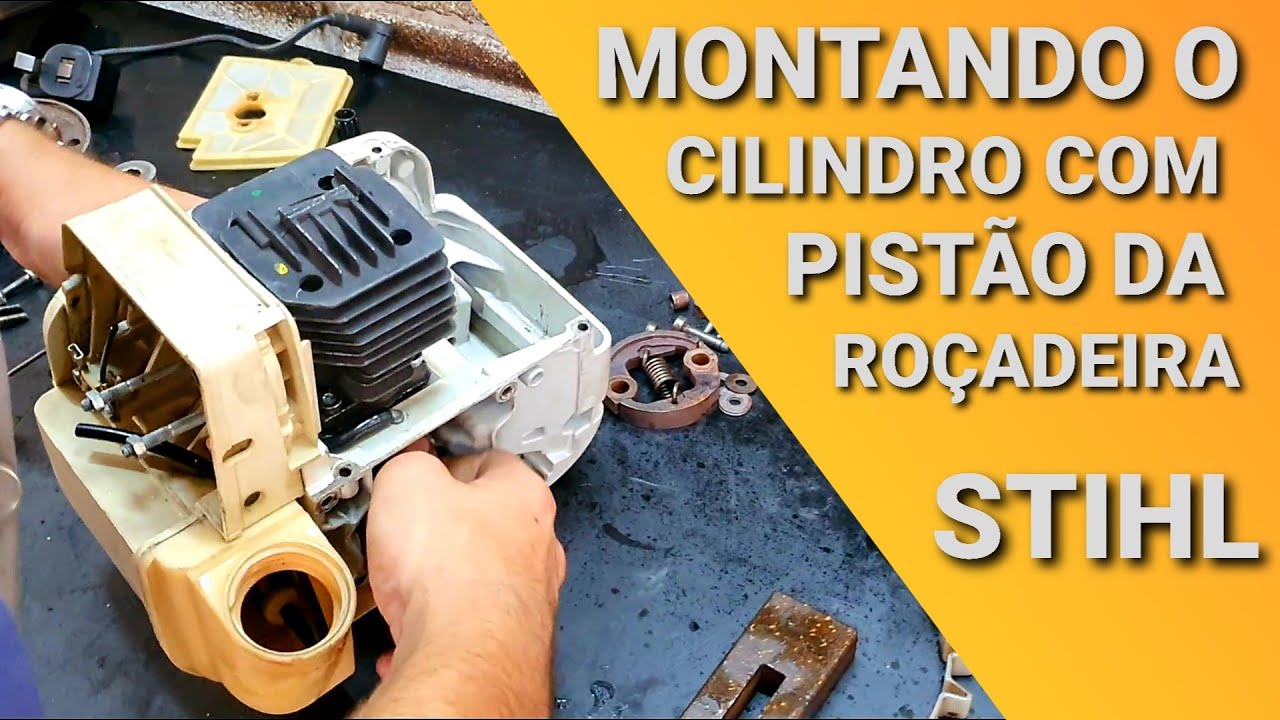 2️⃣[PARTE 2] Como montar o Cilindro com pistão e tanque na rocadeira STIHL FS 160/220/280/290 FR 220