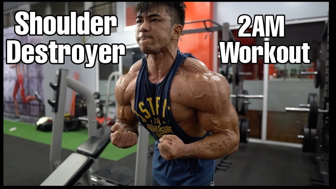 SHOULDER DESTROYER WORKOUT at 2 AM - KEN HANAOKA (ENGLISH SUB)