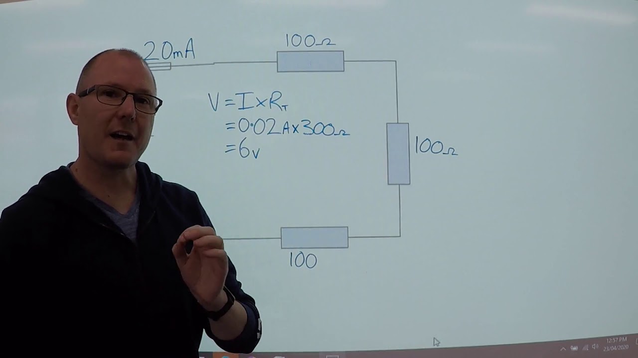 How to calculate voltage in a series circuit