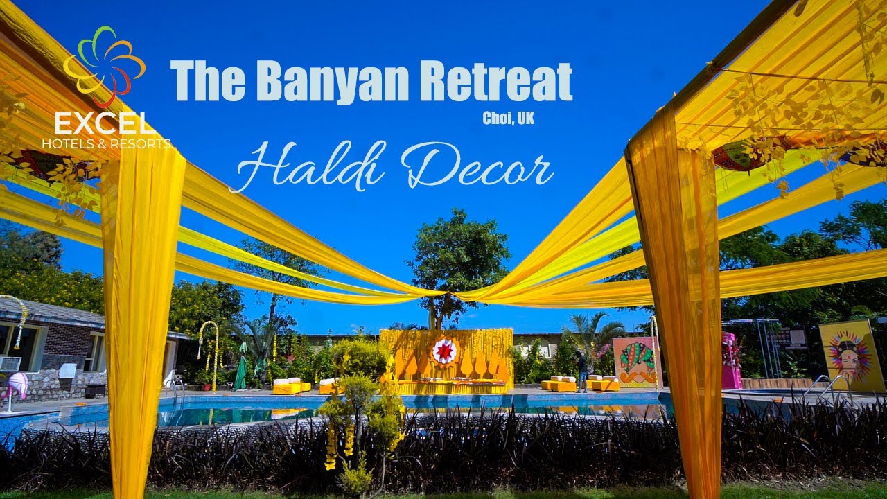 AMAZING HALDI DECOR I THE BANYAN RETREAT I WEDDING GRAPES BY RV I WEDDING PHOTOGRAPHY I JIM CORBETT