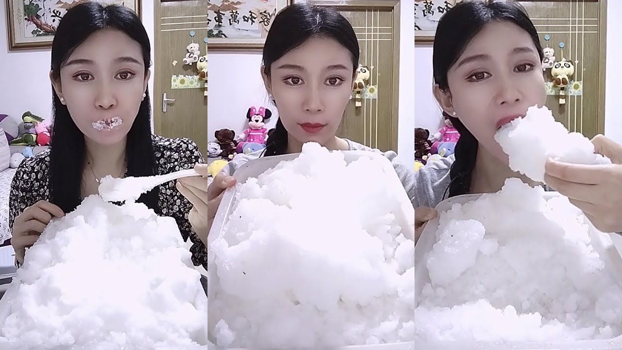 FREEZER FROST DRY CHUNKS ICE EATING ASMR ❄️ POWDERY ICE CRUNCH ICE ASMR 먹방 ASMR 얼음먹방 ASMR 氷