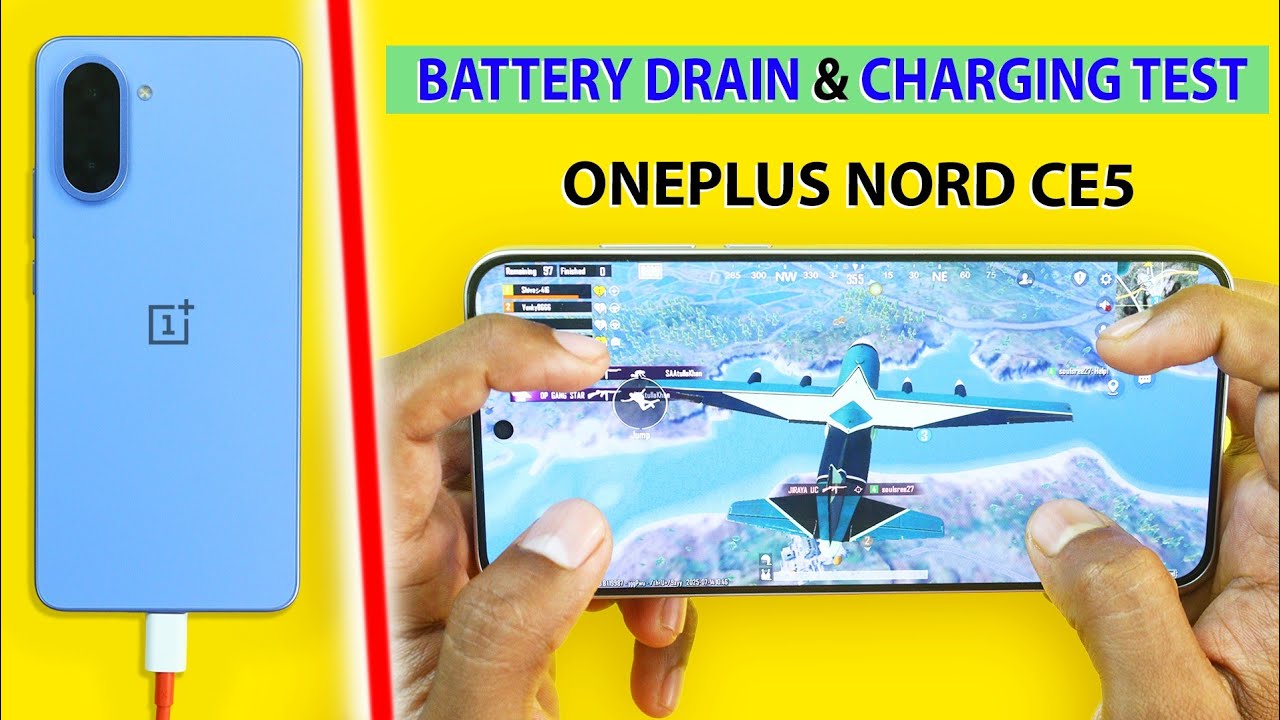 OnePlus Nord CE5  Battery Drain and Charging Test -  Only BGMI Game Play🔥