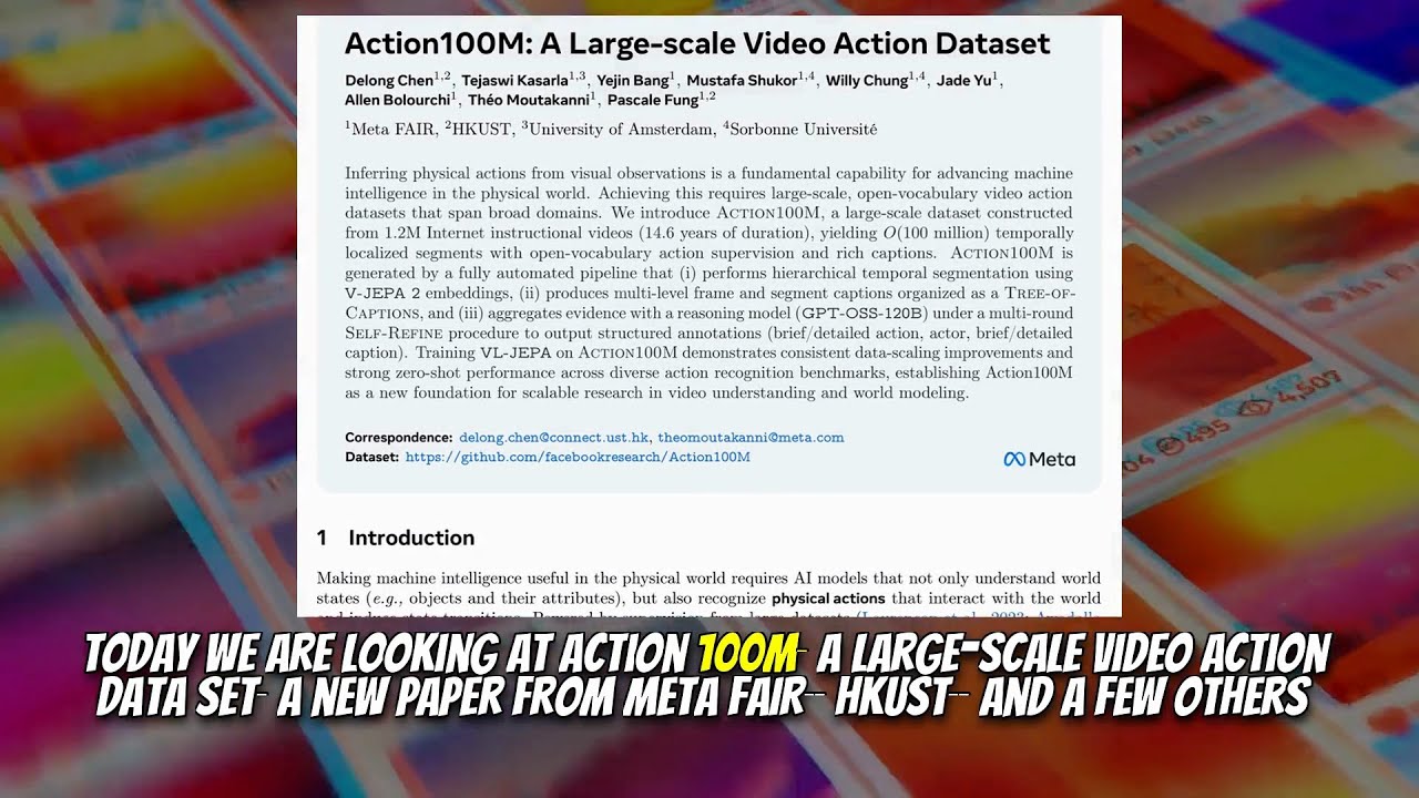Action100M: A Large-scale Video Action Dataset (Jan 2026)