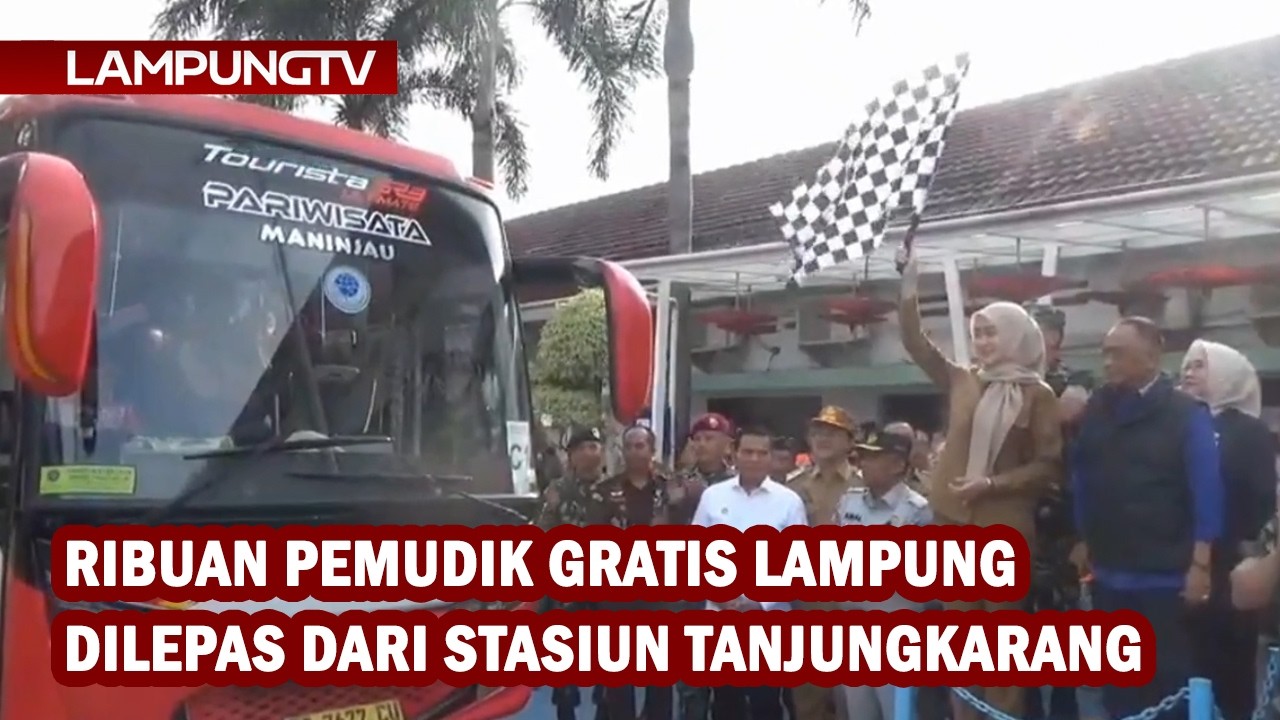 Ribuan Pemudik Gratis Lampung Dilepas dari Stasiun Tanjungkarang