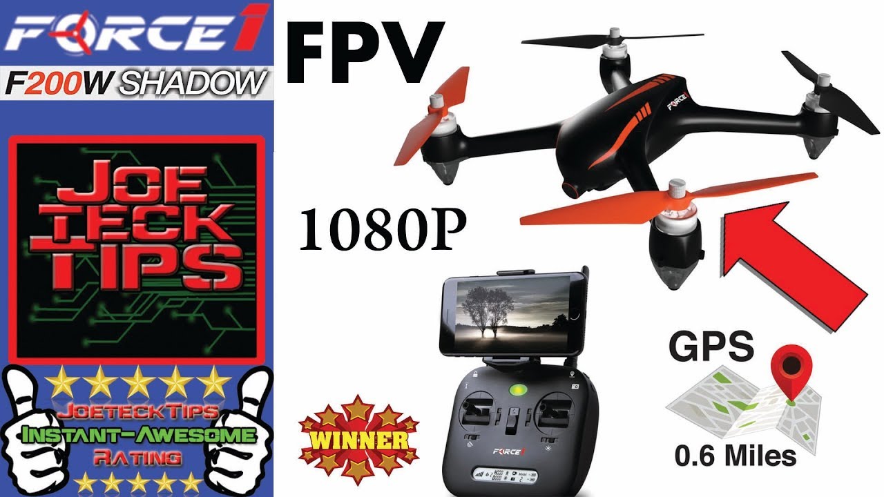 F200W Shadow FPV 1080p Drone Review |  Force 1 | JoeteckTips