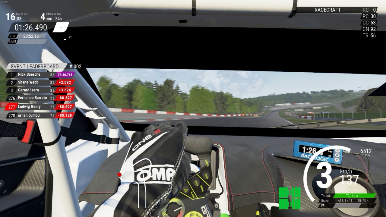 Assetto Corsa Competizione 0.1 - short hotstint event - working on car control 1