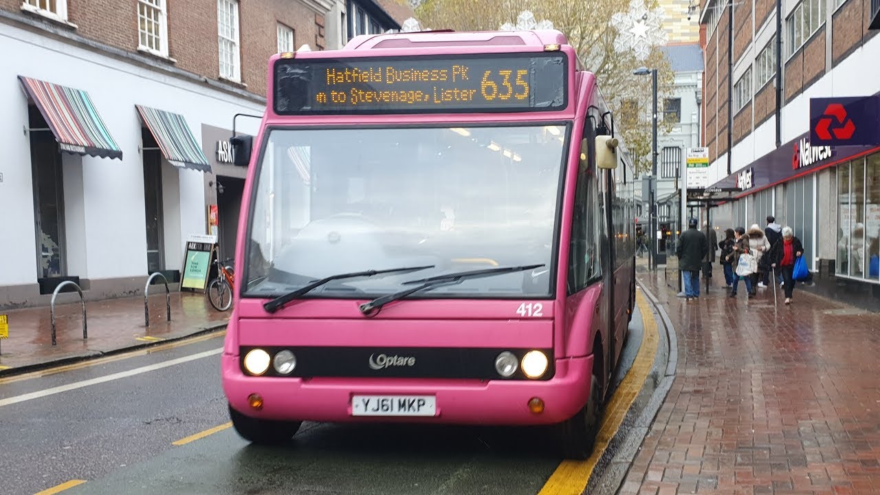 YJ61MKP 412 Uno Optare Solo Hybrid 635 to Hatfield Business Park