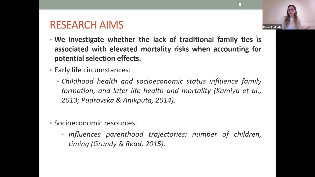 3.2 SOCIAL ENVIRONMENT:  Family Status and Mortality Among Older Adults in Brazil