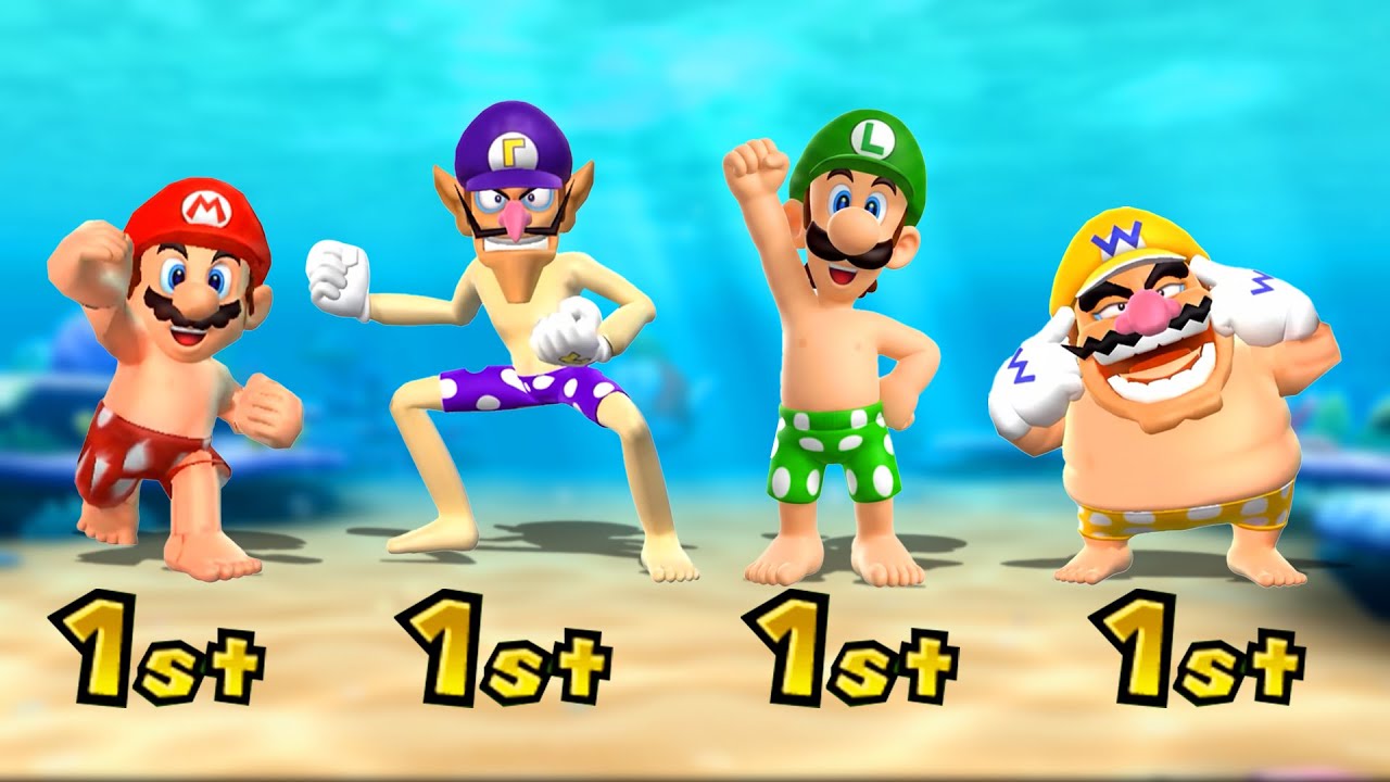 Mario Party 9 All Mini-Game Showdown! Mario Beach Party
