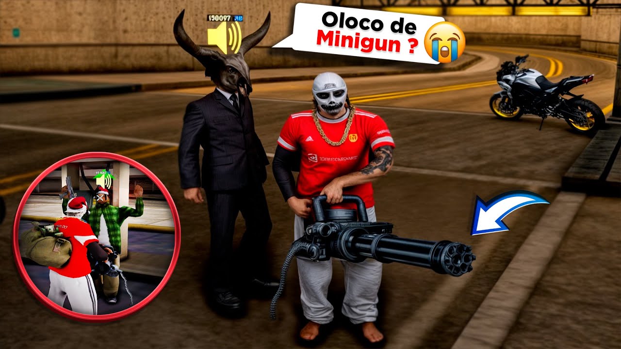 LOUCURA TOTAL! Assaltei PLAYERS DE MINIGUN no GTA RP!