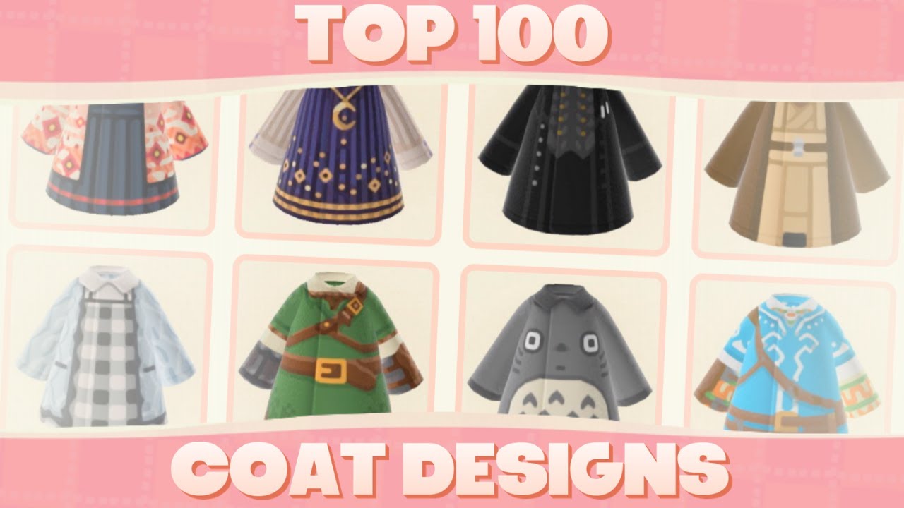 Top 100 Custom Coat Designs For Animal Crossing New Horizons!