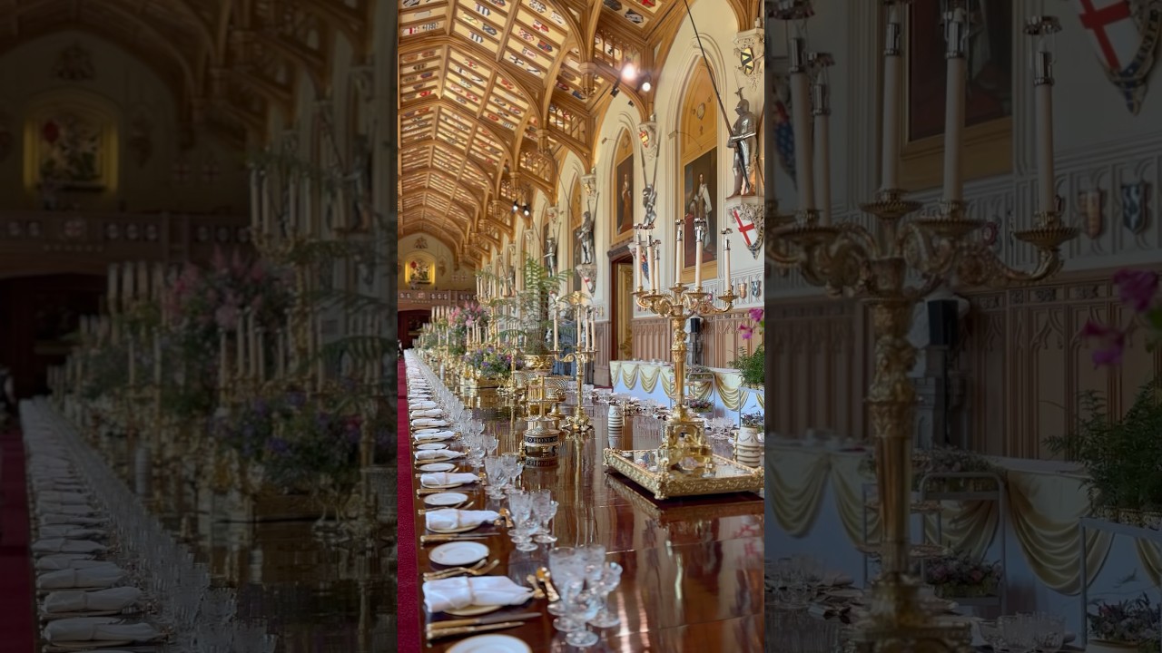 ✨ Final preparations are taking place ahead of this evening’s State Banquet in Windsor Castle.