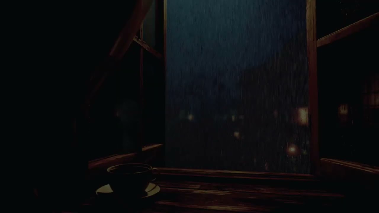 Soft Rain Outside the Open Window ｜ Peaceful Night Ambience for Restful Sleep